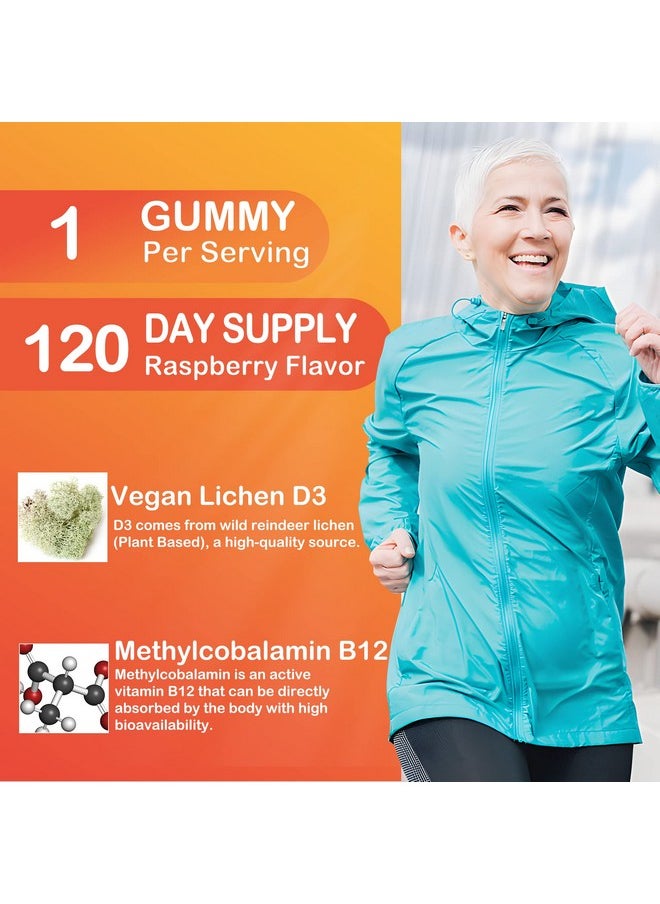 NEVISS - Sugarfree Vitamin Adk + B12 Gummies For Adults 120 Days Supply ; A D3 5000 Iu B12 2500Mcg Vitamin A Supplement Retinol Vegan Vitamin D3 K2 + C & Zinc For Eye Bone Heart Energy Mood Immune - Image 1