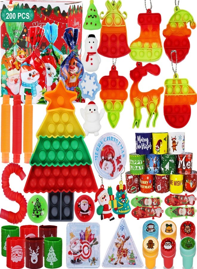 KPHNGB 200PCS Christmas Party Favors for Kids, Christmas Pinata Filler Goodie Bag Stuffers, Stocking Stuffers, Bulk Party Favors for Kids, Boys, Girls, School Classroom Rewards - Image 1