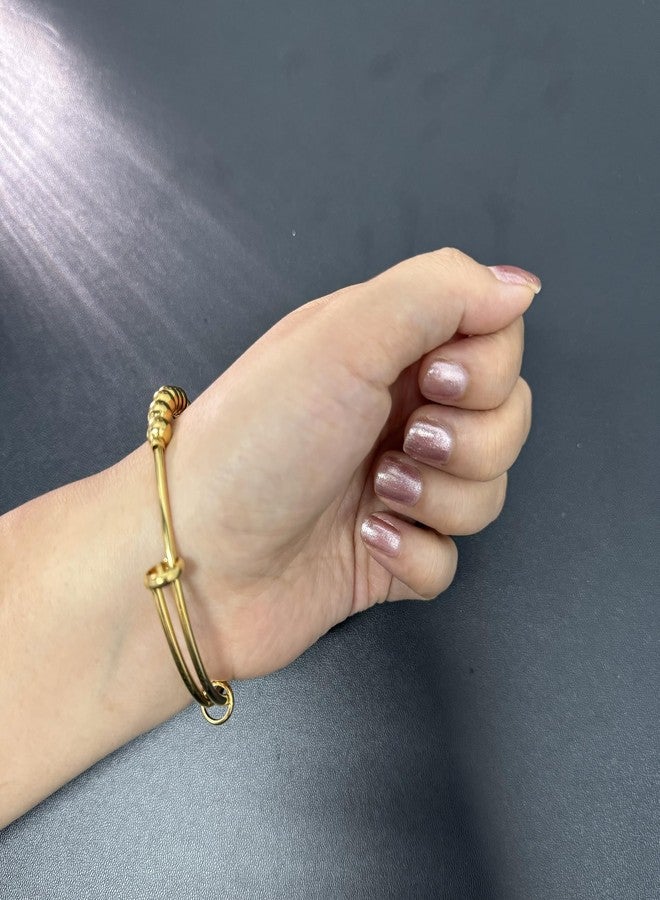 Ethlyn Claissic Jewelry Gold Plated Adjustable Beads Pixiu Bangle Bracelet Daily Versatile Accessory - Image 3