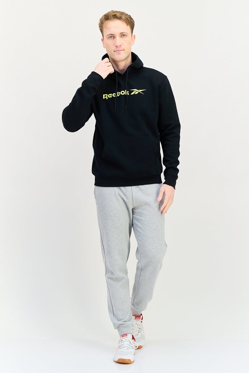 Reebok Men Sportswear Fit Long Sleeve Outdoor Poly Hoodie, Black - Image 2