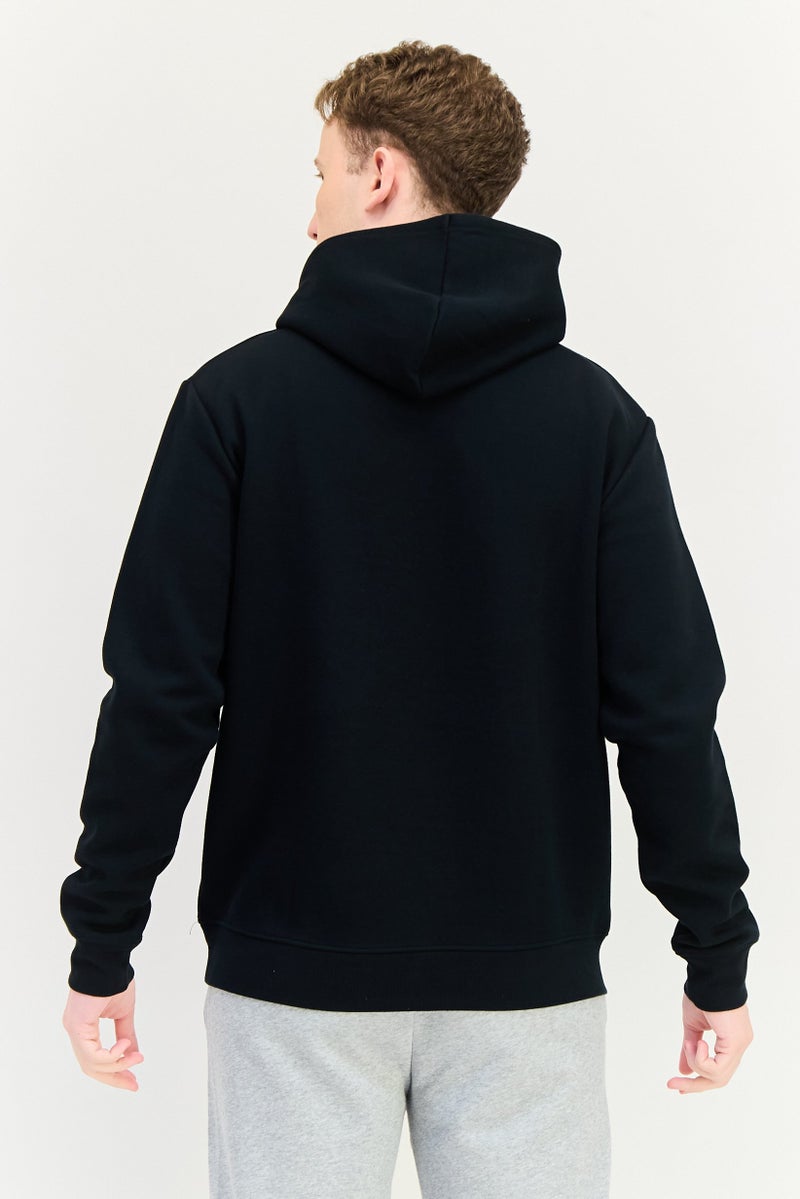 Reebok Men Sportswear Fit Long Sleeve Outdoor Poly Hoodie, Black - Image 4