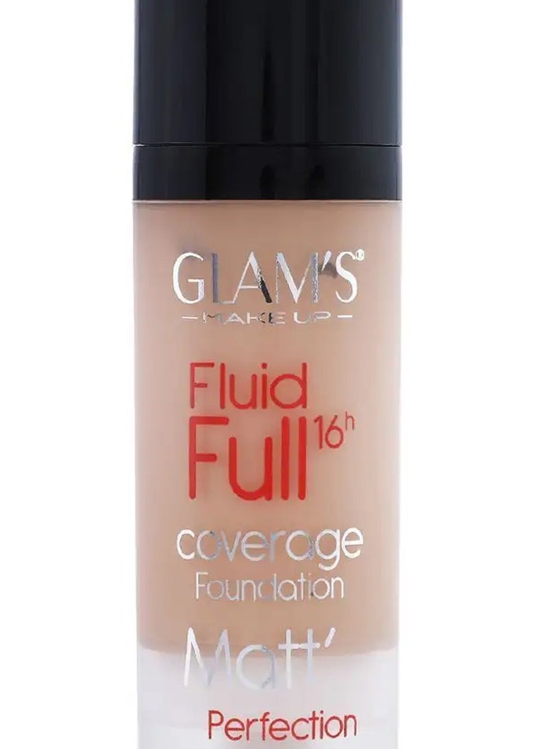 Glam's Fluid Full Matte Foundation #220 Bright Beige - Image 2