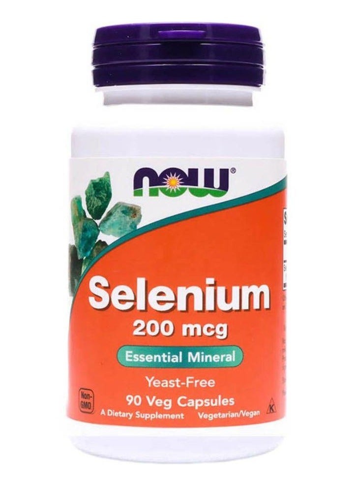 Now Selenium 200mcg Essential Mineral Supplement Capsules 90 Capsules - Image 1