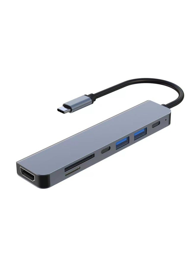 نيوترل محطة توسعة USB متعددة الوظائف لـ Huawei وMacbook وApple iPad - محطة إرساء سداسية في واحد من نوع Type-C - Image 1