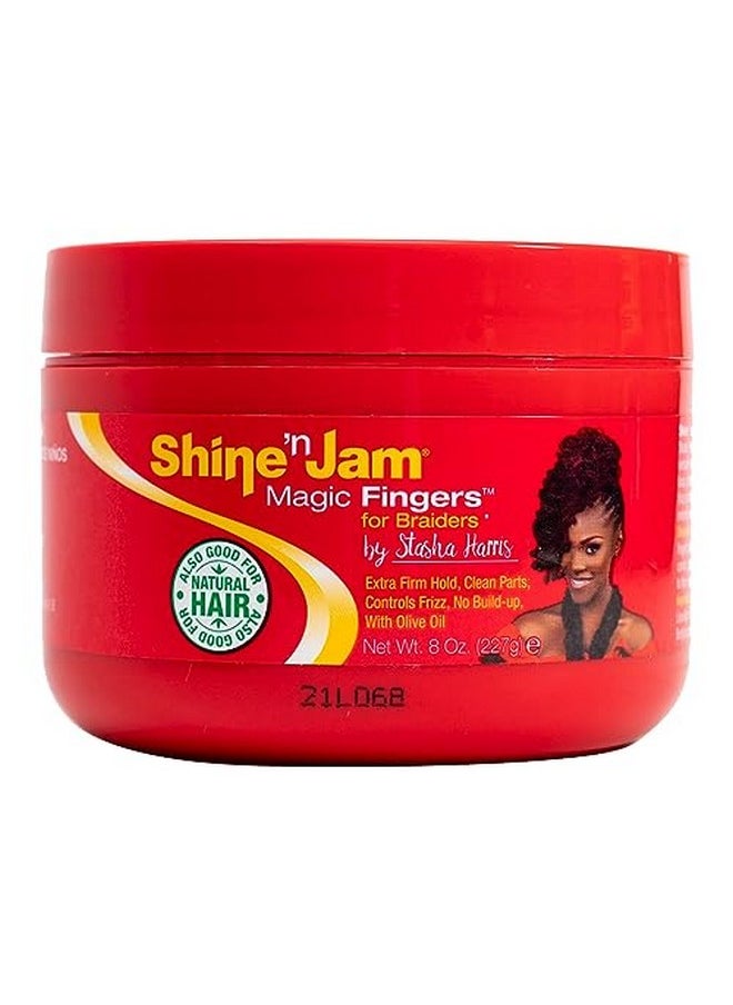 Ampro - Shine N Jam Magic Fingers For Braiders Extra Firm Hold 8 Ounce (Pack Of 2) - Image 1