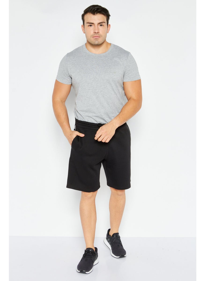 Reebok Men Sportswear Fit Brand Logo Training Shorts, Black  - Image 2