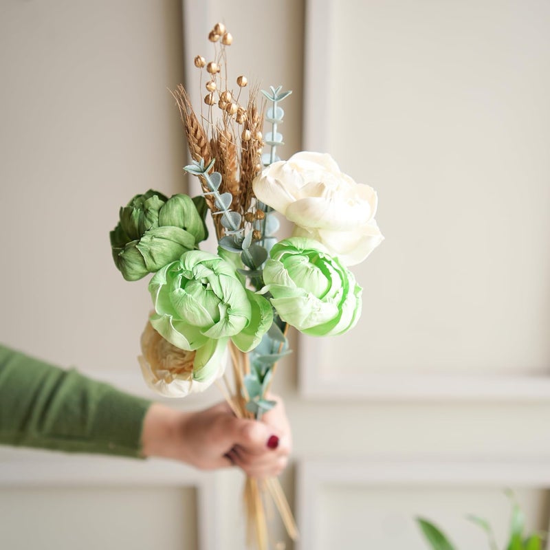 Arte Casa Arte Casa Dried Flower Minimal Peony Bunch Elegant Flower Bunch Perfect for Minimalist Spaces Gift for Special Occasions Ideal for Anniversary Valentines Gift 1 Bunch Multicolor  - Image 3