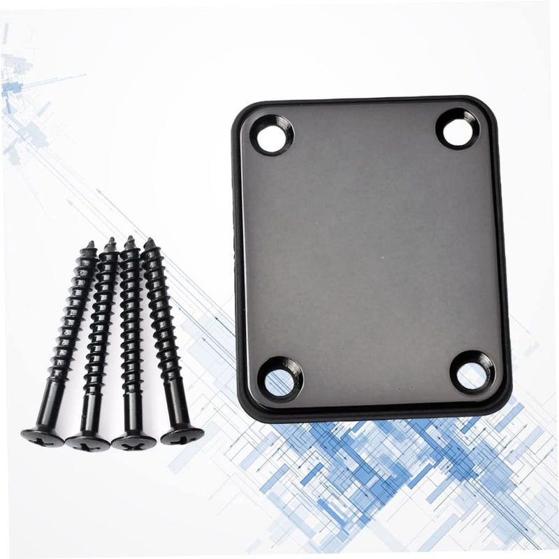 [Heat resistant design] TOYANDONA Guitar Neck Plate Durable Connecting Board for Electric Bass Guitar Lightweight Black Plate with Screws for Guitar and Enhancement Classic trendy design picks Multi-demand compliant quality Practical modern design Money saving choice Multi-source stock guarantee Yearly optimized delivery route All climate suitability Home & professional compatible Global light sturdy raw material Great bargain Well-engineered versatile build Integrated practical design Occasional & permanent usable Intercity storage hub This year new model Instant discount Storage & transit friendly Easy hand assemble compatible Exclusive discounted rate Budget friendly trendy design Just landed in store Exclusive bargain Storage burden minimized build Balanced universal design - Image 2