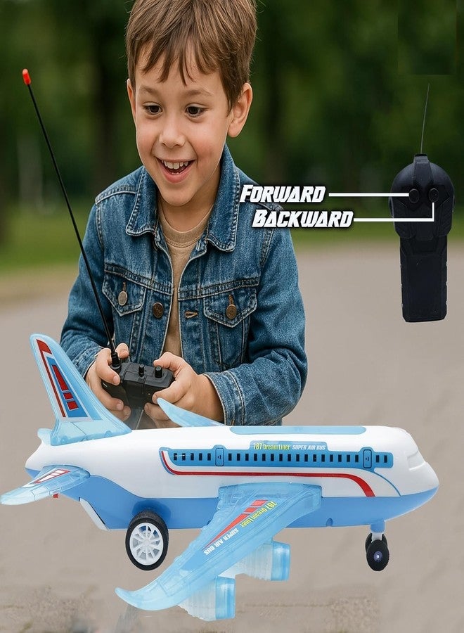 لعبة طائرة  A-787 RC مع أضواء وأصوات | عجلات دوارة | تصميم متعدد الألوان | سهولة التحكم | متينة وغير سامة | لعبة للأطفال من عمر سنتين إلى 8 سنوات (أبيض) - Image 4