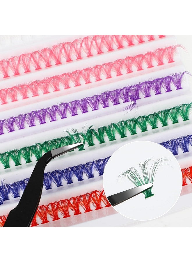 Sibba Colored Lashes Cluster, 14MM Individual False Lashes, Wispy & Curl Eyelashes, DIY Eyelashes Extension at Home, 140Pcs Colorful Cluster Eyelashes - Image 3