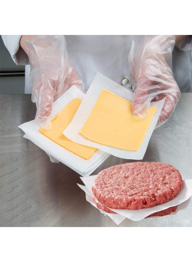 Anti-stick Hamburg Oil Barrier Paper Food Special Beef Cake Silicone Paper Pad Freezing Barrier Paper Barrier Paper Wrapping Paper-Color:White 100 Sheets-Specifications:Round 14cm - Image 4