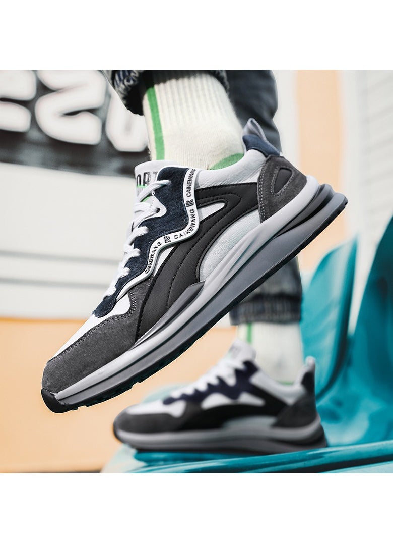 KUYING New Fashion Trend Men's Board Shoes Gradient Low Top Sports Shoes  - Image 3