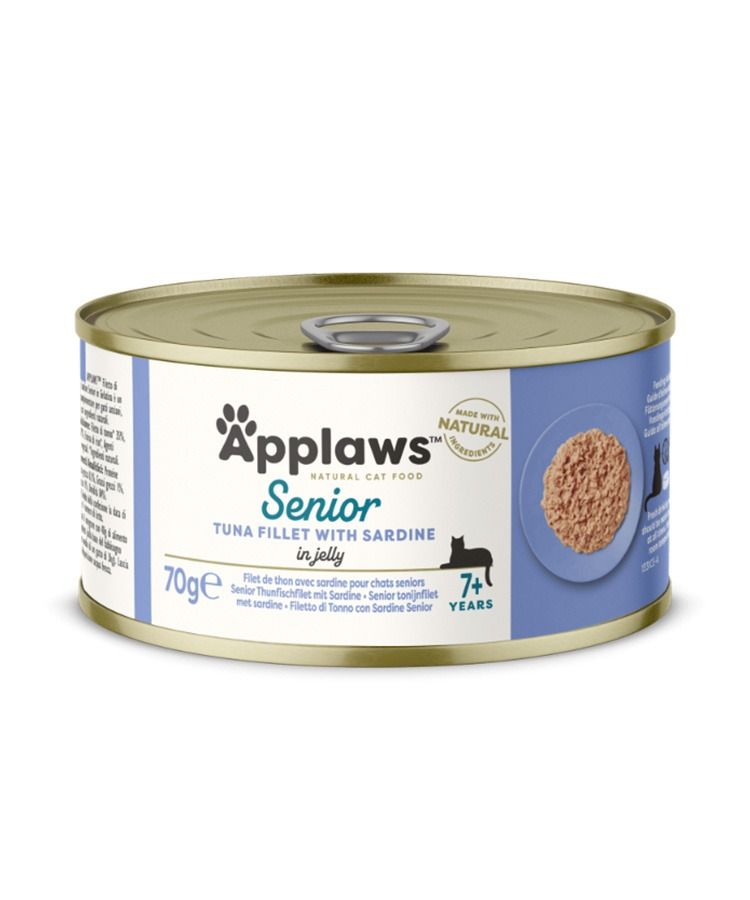 Applaws Tuna Fillet with Sardine Senior Wet Cat Food – 70g x 6 Tins - Image 2