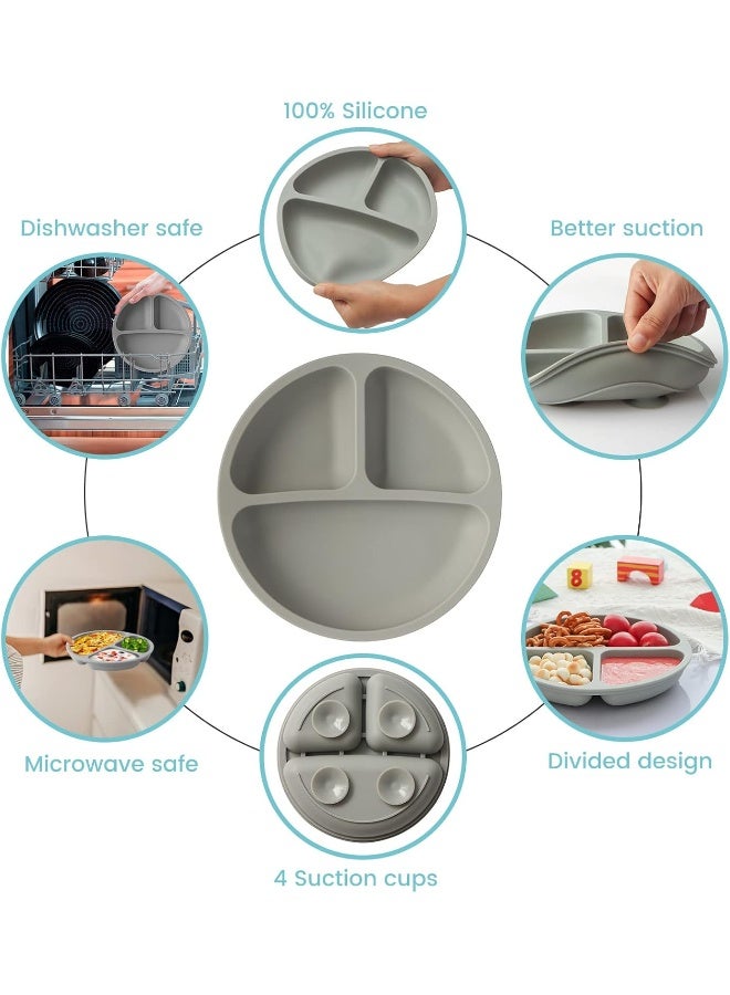 سيلي كونج Silikong Divided Silicone Suction Plates for Toddlers - Image 2