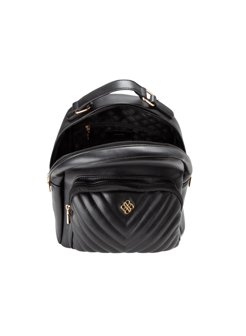 Bata Quilted Top Handle Backpack Black