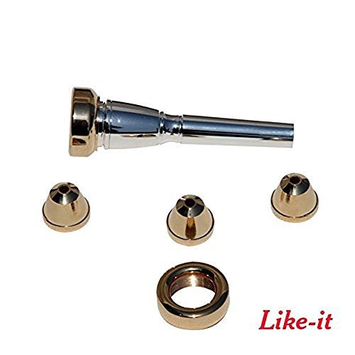 Like-It Brass Gold Silver Plated Bb and C key Trumpet Mouthpiece 3C 2C 2B 3B Trumpet Part - Image 4