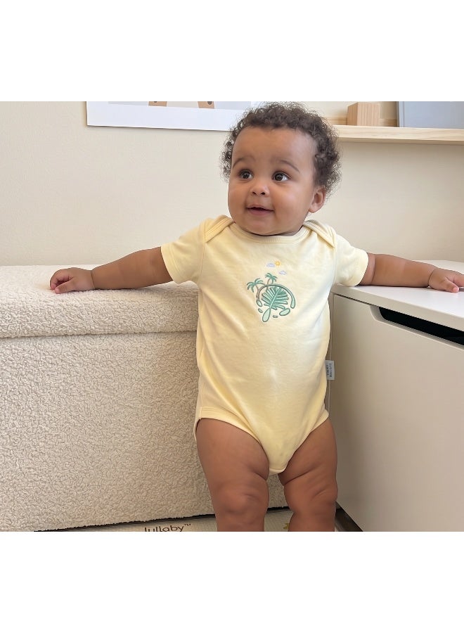 Lullaby Bloom Premium 100% Certified Organic Cotton Baby Essential Infant Bodysuit for Baby Girls and Boys Unisex UAE - 6-9 Months - Image 5