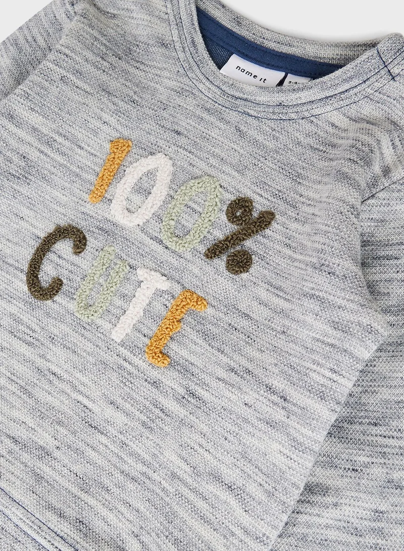 NAME IT Kids Slogan Pants Set