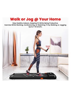 Sparnod Fitness Sparnod Fitness STH-3070 Ultra-Thin Foldable Walking Pad Treadmill for Home Use – Store Under a Bed/Sofa, No Installation Required, 4 HP Peak, 90 kg Max User Weight, Bluetooth Speakers, Remote  - Image 3