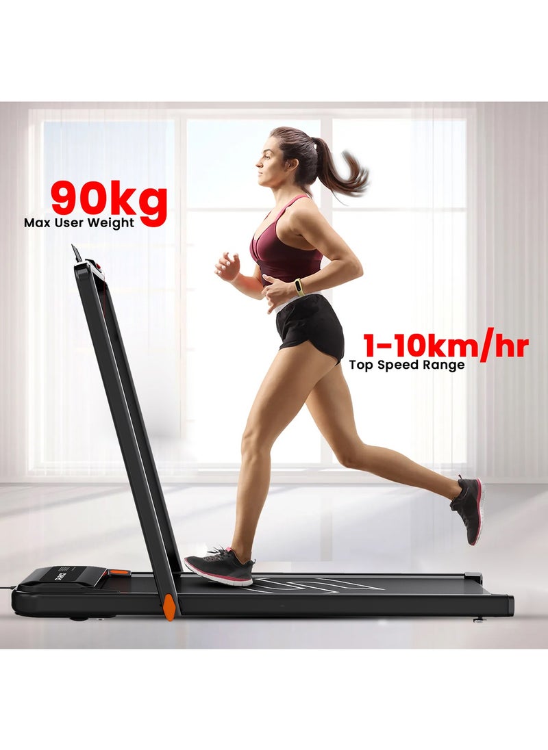 Sparnod Fitness STH-3070 Ultra-Thin Foldable Walking Pad Treadmill for Home Use – Store Under a Bed/Sofa, No Installation Required, 4 HP Peak, 90 kg Max User Weight, Bluetooth Speakers, Remote  - Image 4