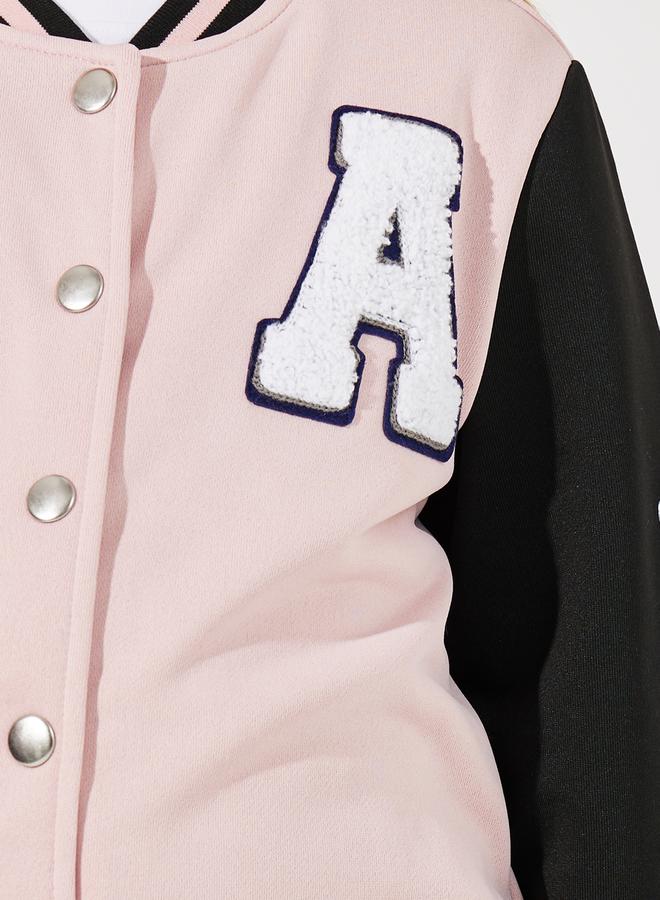 Styli Constrast Printed Sleeve Patch Front Jacket  - Image 4
