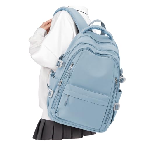 BOXSAM Lightweight Backpack for Women, Large Laptop Travel Backpack Casual Daypack Bag Rucksack for Men.Light Blue - Image 1