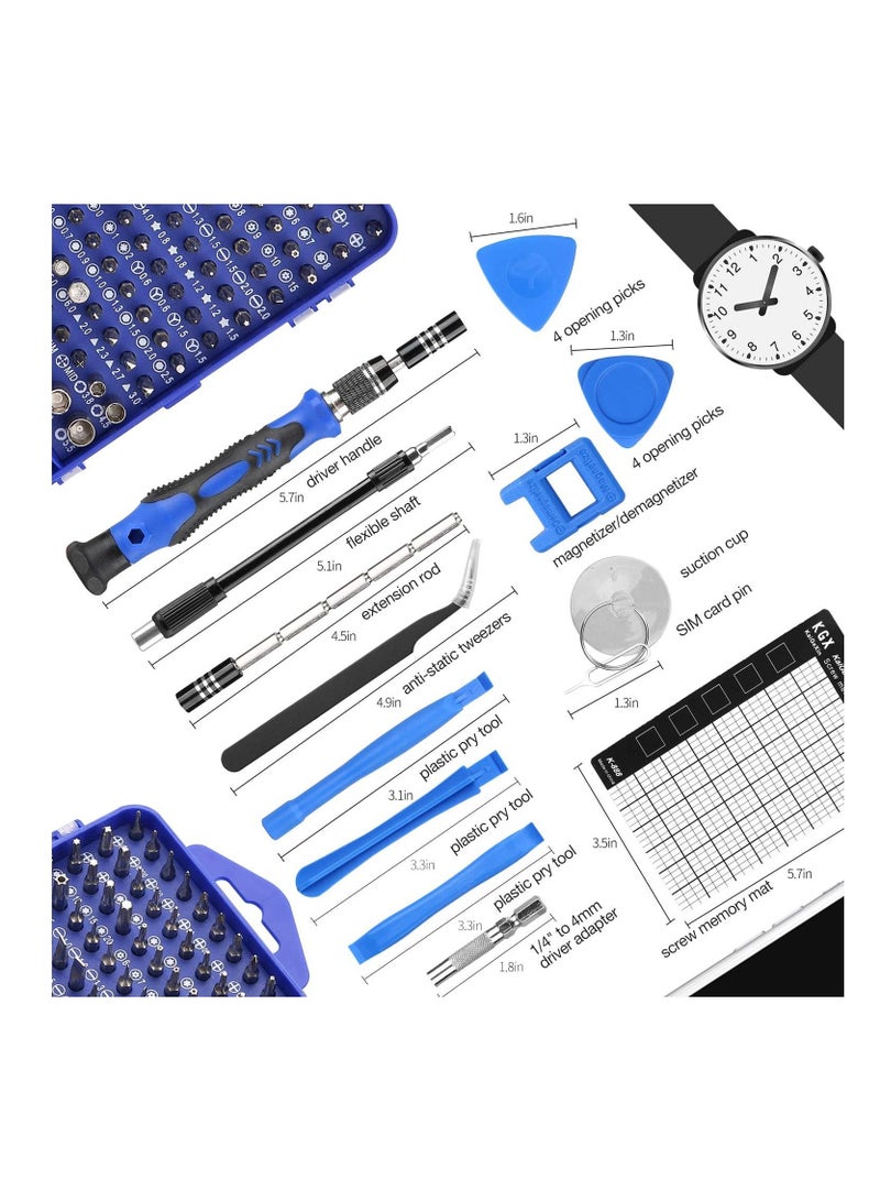 NIBEMINENT Mini Precision Screwdriver Set, 118 in 1 Magnetic Screwdriver Bit Kit, Multi-Function Stainless Steel Professional Repair Tool Kit  - Image 5