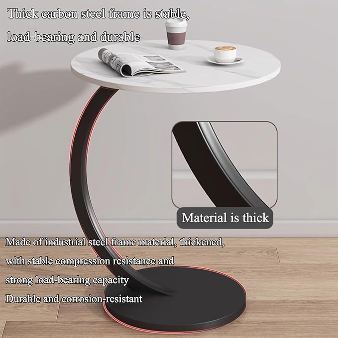 Brikipth Brikipth Coffee Table Set Nesting Side Tables with Roackboard Tops Sturdy Metal Frame Modern Industrial Design Ideal for Living Room Bedroom Table for Patio Sofa Couch Table - Image 3