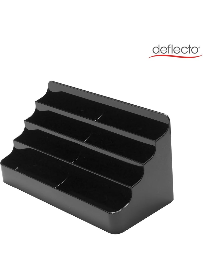Deflecto deflecto Desktop Business Card Holder 400 Cards Capacity Black 70804  - Image 2