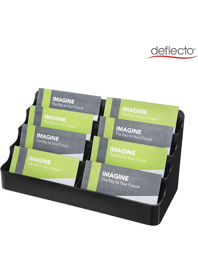 Deflecto deflecto Desktop Business Card Holder 400 Cards Capacity Black 70804  - Image 5