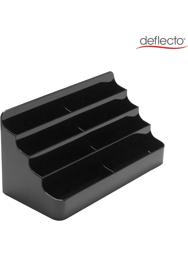 Deflecto deflecto Desktop Business Card Holder 400 Cards Capacity Black 70804  - Image 4