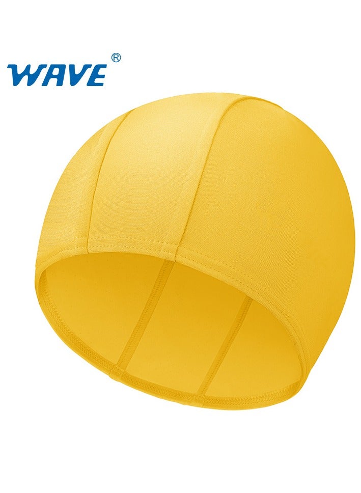 WAVE Swimming Cap - Waterproof Silicone Sport Swim Hat with Ear Protection, Extra-Large Design for Long Hair, Unisex Adult Swim Cap for Men and Women - Image 1