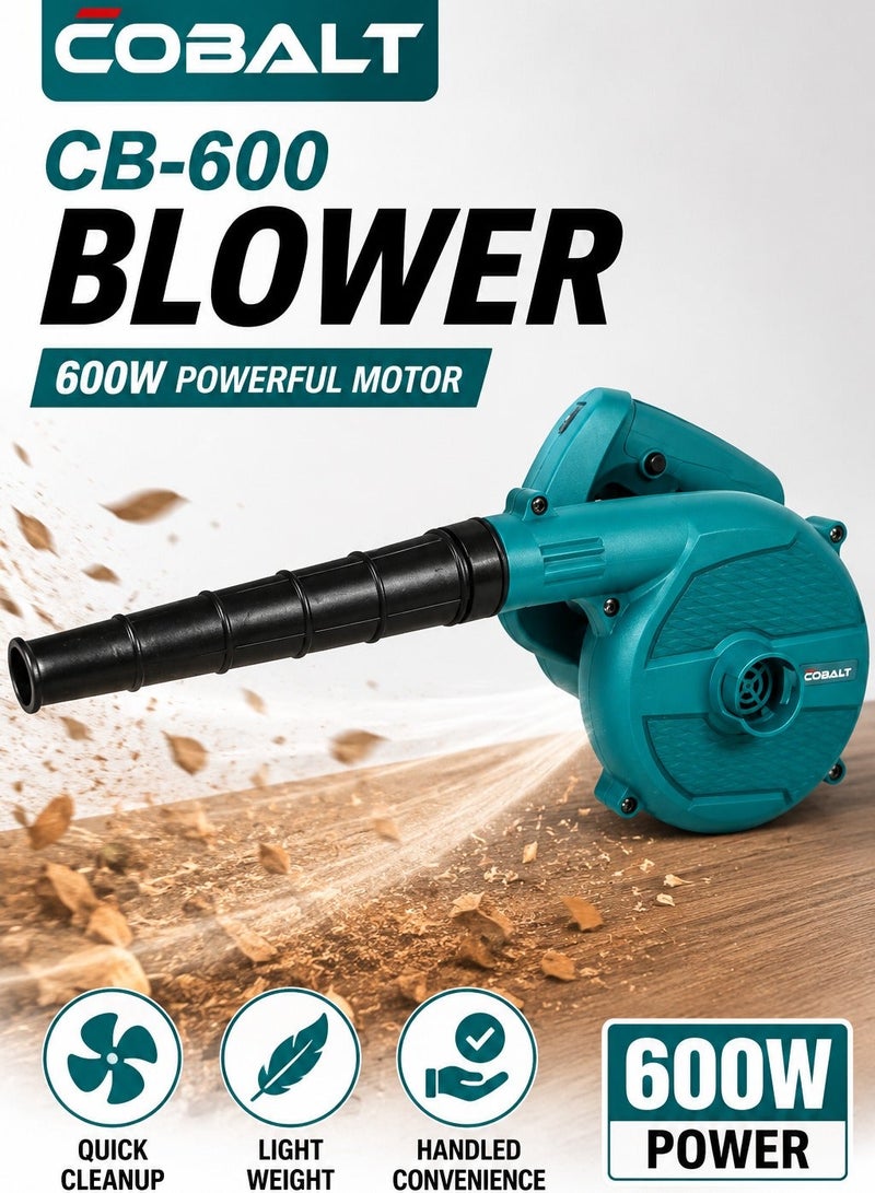 COBALT CB-600 Electric Air Blower 5 Speed Variable Control Dust Blower Cleaning Machine Portable Handheld Air Duster High Power Motor ABS Body Ventilated Cooling Design Workshop Garage Computer Car Home Office Cleaning Tool - Image 1