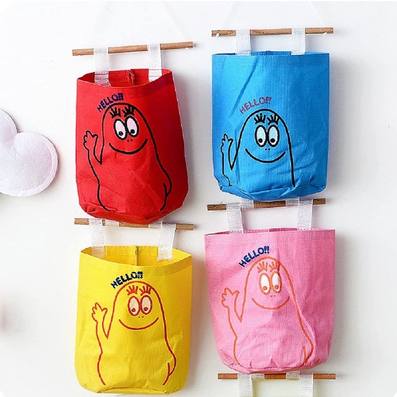 CONNECTWIDE Hanging Wall Pockets Storage Organizer Bag Over The Door Magazine Storage Pockets Set Fabric Basket Hanging Mount Pocket Decorative Hanging - Image 3