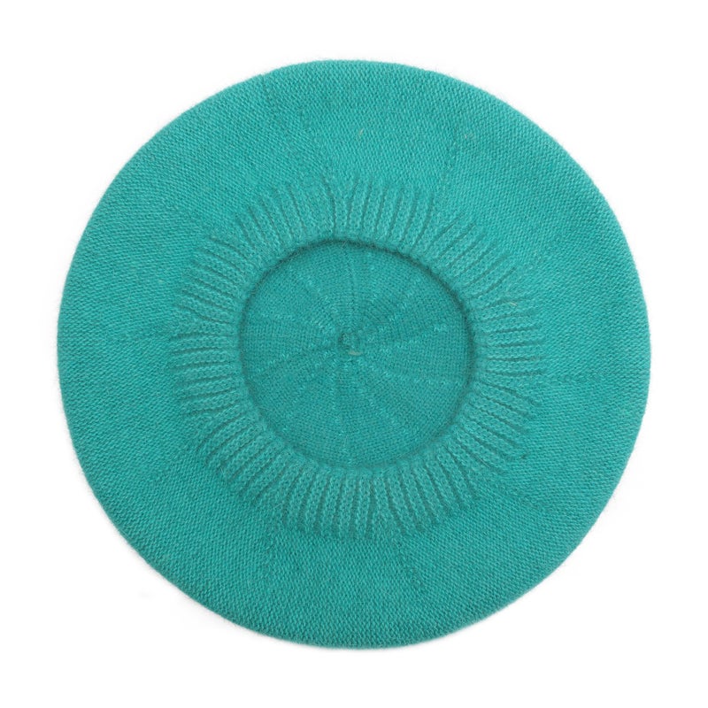 ZLYC French Beret Hat Fashion Print Lightweight Winter Warm Artist Hat for Women (Plain Teal) - Image 5