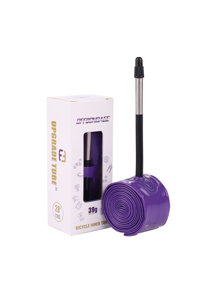 عام أنبوب داخلي خفيف للغاية لدراجات الطريق 700C، مصنوع من مادة TPU مقاوم للثقب، وزن خفيف 39 جرام، فم 85 مم. - Image 1