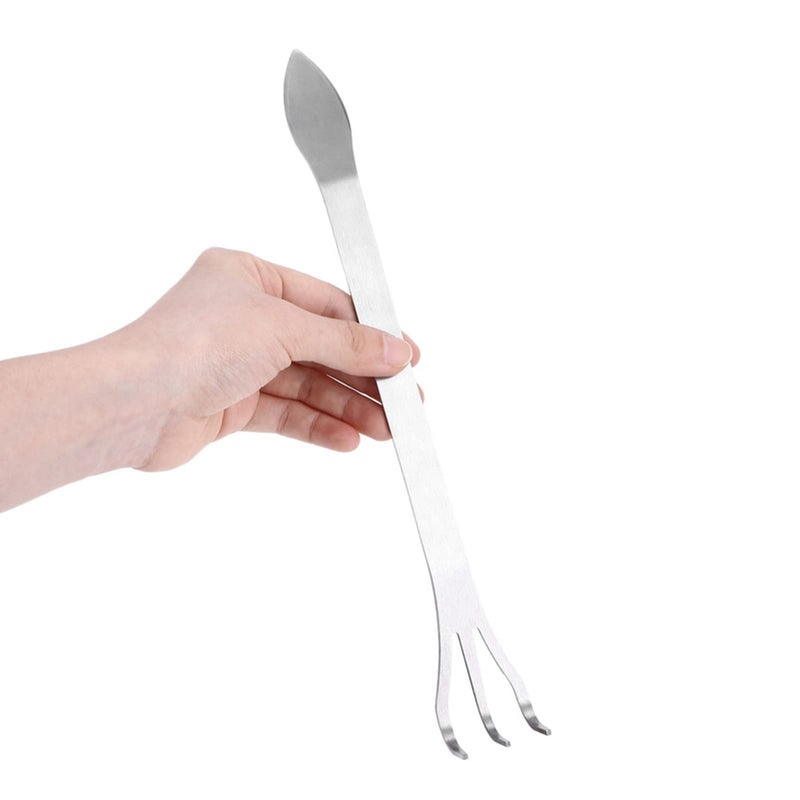 GLOGLOW Bonsai Rake Bonsai Tree Tool Lightweight 3-Prong Stainless Steel Root Rake Loosen Soil Toool with Ergonomic Handle for Gardening Plants - Image 2