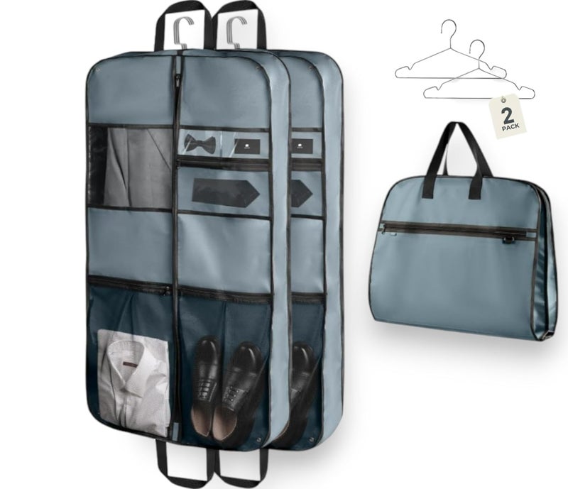 RAAHII RAAHII 2 piece Premium clothes bag for Blazer cover with hanger coat covers with zip for travel wardrobe storage of suitjacket cover garments sweaters dress saree shirt pant organizer  - Image 1