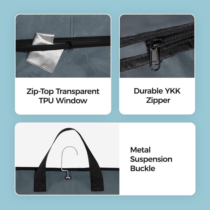 RAAHII RAAHII 2 piece Premium clothes bag for Blazer cover with hanger coat covers with zip for travel wardrobe storage of suitjacket cover garments sweaters dress saree shirt pant organizer  - Image 3