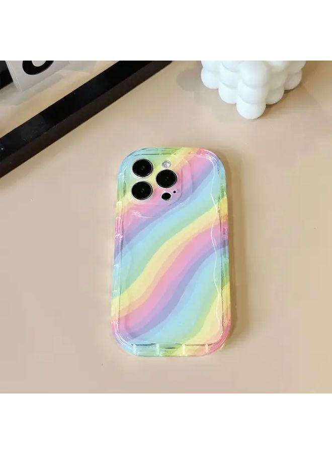 حافظة هاتف iPhone 12 مقاومة للصدمات مرنة ومتموجة شفافة بألوان مختلطة 4 - Image 4