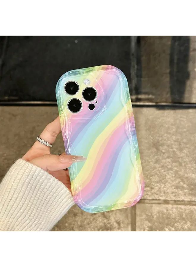 حافظة هاتف iPhone 12 مقاومة للصدمات مرنة ومتموجة شفافة بألوان مختلطة 4 - Image 3