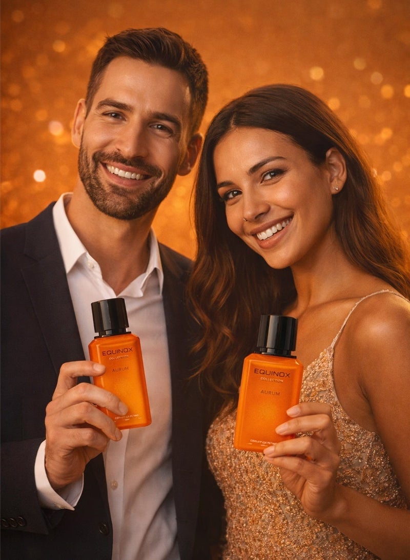 Hermoso مجموعة إكوينوكس أوروم ١٠٠ مل | عطر فانيليا بنفحات العنبر والمسك | أفضل عطر يدوم طويلًا للرجال والنساء - Image 3