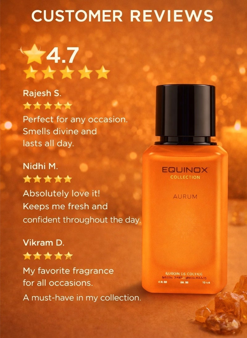 Hermoso مجموعة إكوينوكس أوروم ١٠٠ مل | عطر فانيليا بنفحات العنبر والمسك | أفضل عطر يدوم طويلًا للرجال والنساء - Image 4