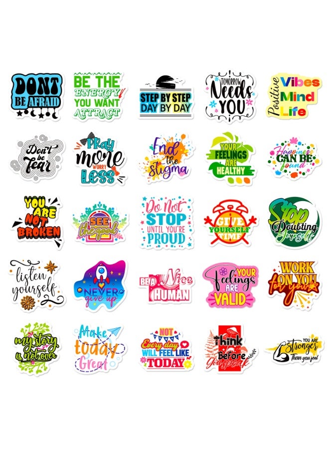 NIBEMINENT 50 Pcs Come On In English Deco Kit Waterproof Stickers, High Definition Printing Bright Colors, Suitable for Laptop Skateboard Luggage Water Bottle Guitar DIY  - Image 3