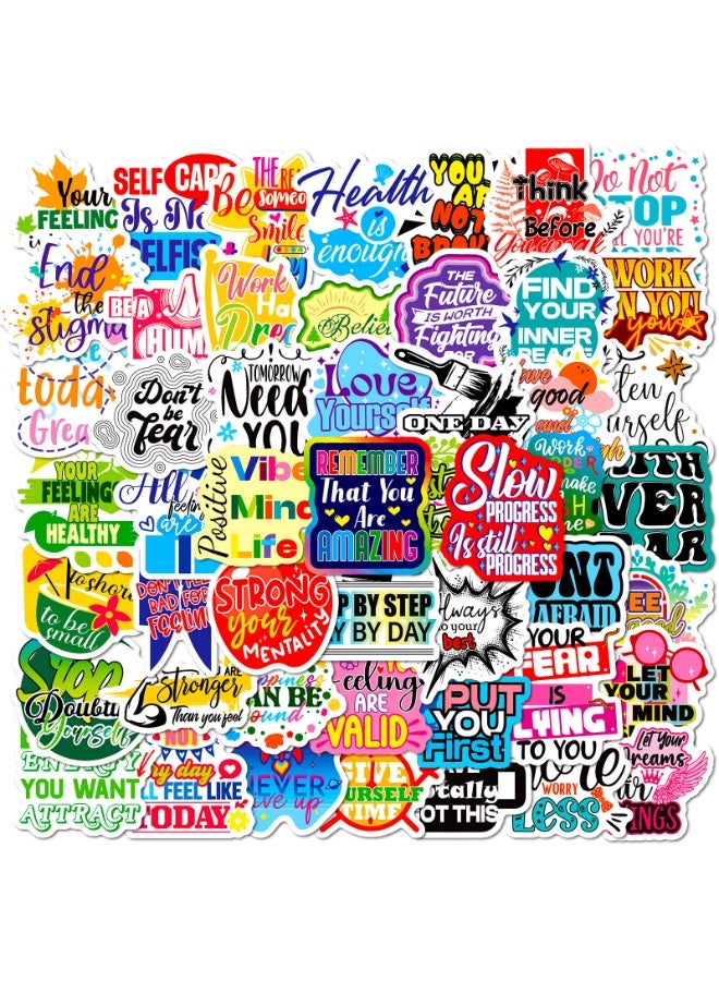 NIBEMINENT 50 Pcs Come On In English Deco Kit Waterproof Stickers, High Definition Printing Bright Colors, Suitable for Laptop Skateboard Luggage Water Bottle Guitar DIY  - Image 2