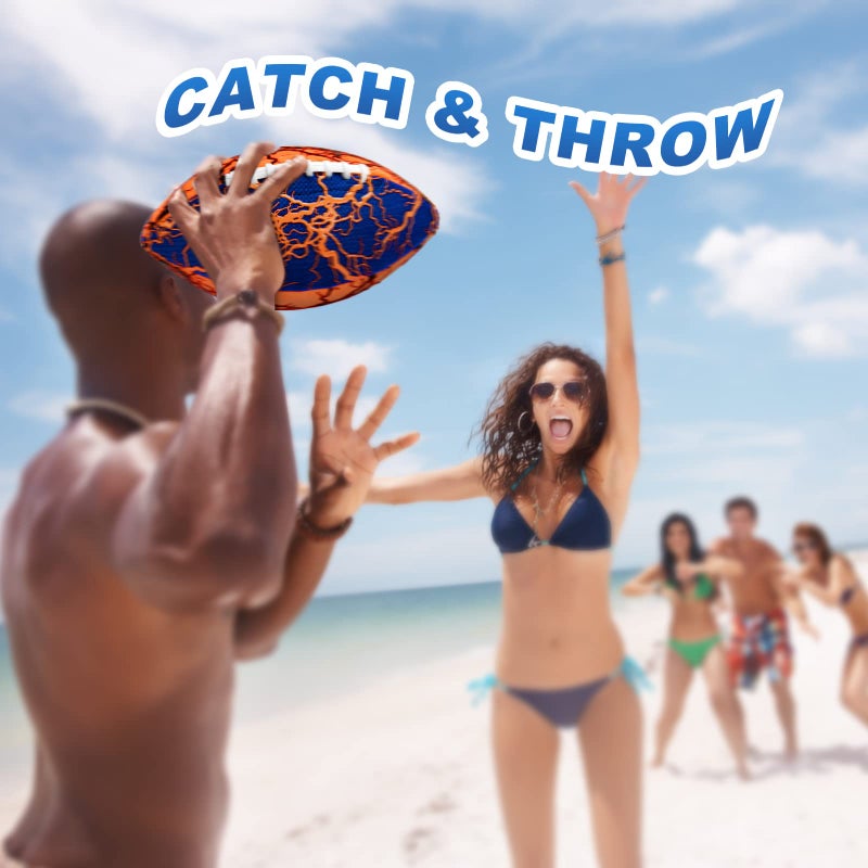 Jasonwell Pool Beach Water Football - Strong Grip Waterproof Soft Football for All-Weather Play Pool Toys Beach Games Backyard Outdoor Sports Toy Christmas Birthday Gifts for Kids Boys Teens Adults - Image 3