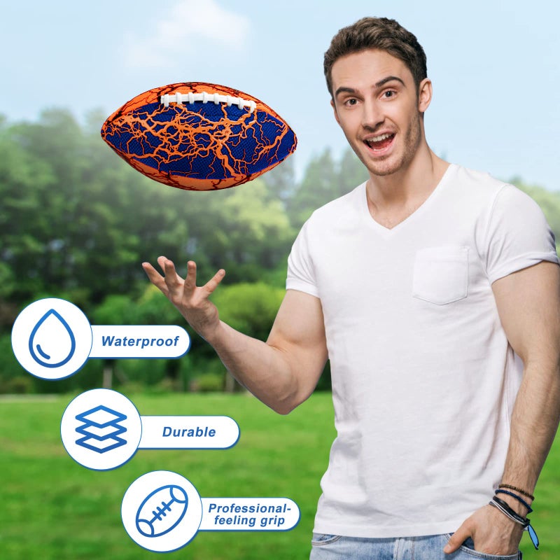 Jasonwell Pool Beach Water Football - Strong Grip Waterproof Soft Football for All-Weather Play Pool Toys Beach Games Backyard Outdoor Sports Toy Christmas Birthday Gifts for Kids Boys Teens Adults - Image 4