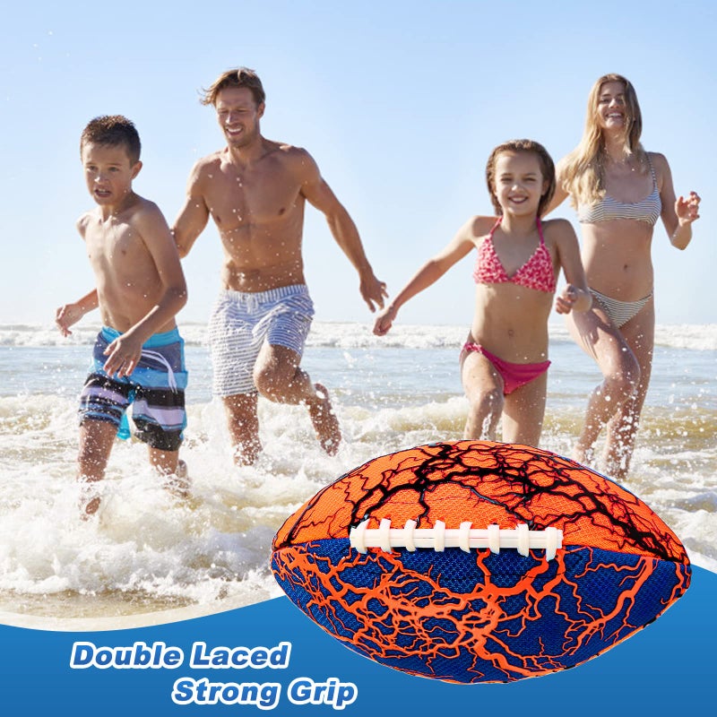 Jasonwell Pool Beach Water Football - Strong Grip Waterproof Soft Football for All-Weather Play Pool Toys Beach Games Backyard Outdoor Sports Toy Christmas Birthday Gifts for Kids Boys Teens Adults - Image 2
