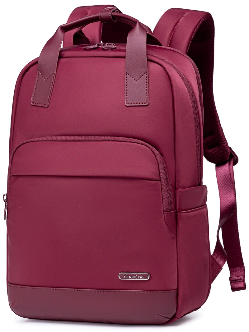 Chantria Premium Lightweight Laptop Backpack for Women Water Resistant Multifunctional Anti-Theft Daypack for Casual/Office/School/College, CB00762, Burgundy