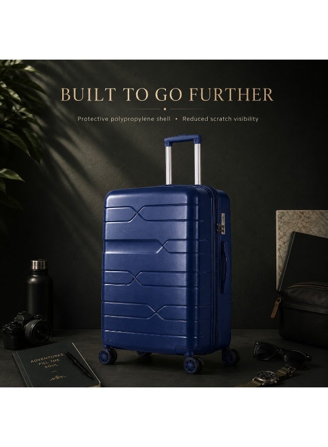 80 cm Large Hard Shell Trolley Suitcase with 360° Spinner Wheels – Durable Travel Luggage for Long Trips - Image 4
